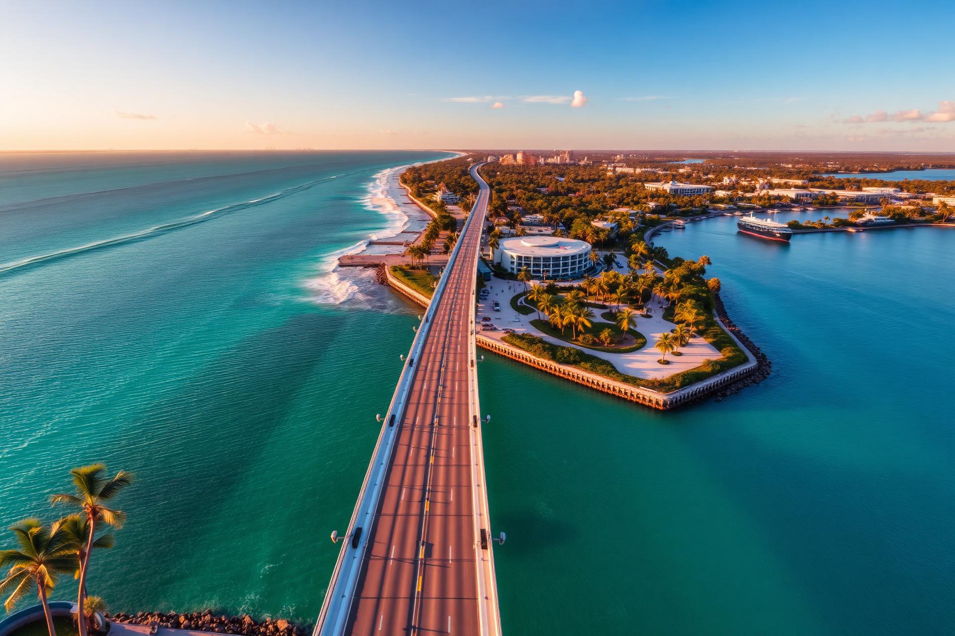 Aerial view of Palm Beach coast